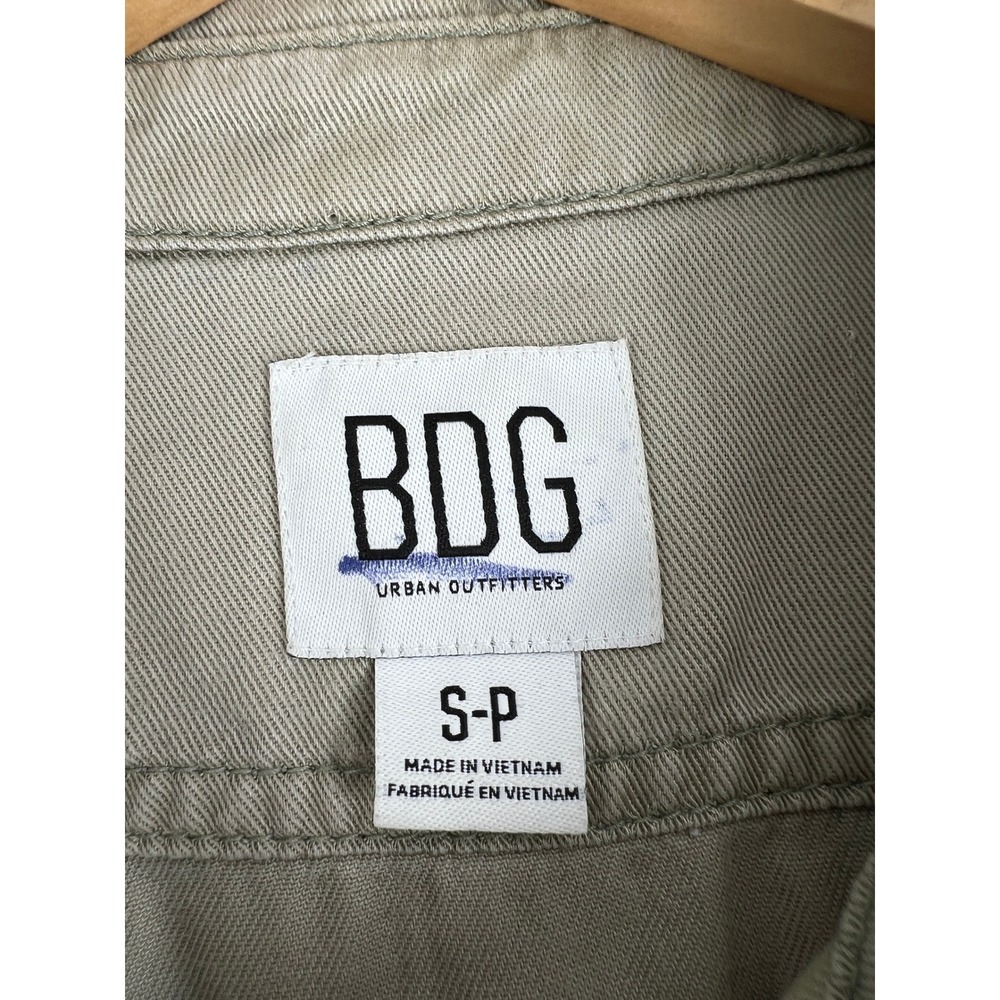 BDG Urban Outfitters Khaki Tan Utility Romper Long Sleeve Button Front Small - Picture 11 of 14